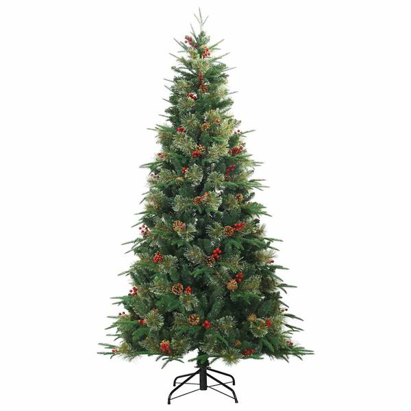 vidaXL K&uuml;nstlicher klappbarer Weihnachtsbaum mit St&auml;nder Gr&uuml;n 180 cm