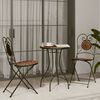 vidaXL Mosaik-Bistro-Set Terrakottarot Eisen und Keramik