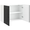vidaXL K&uuml;chenschrank Kalmar Schwarz Eichen-Optik 80 x 31 x 60 cm