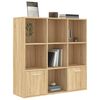 vidaXL Bücherregal Sonoma-Eiche 98x30x98 cm Holzwerkstoff
