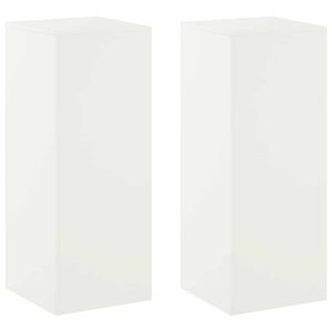 vidaXL Pflanzenst&auml;nder 2 pcs Wei&szlig; 40 x 40 x 100 cm Stahl