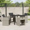vidaXL Garten Essgruppe 5 pcs Hellgrau Poly-Rattan
