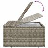 vidaXL Gartenhocker mit Kissen Grau 55x55x30 cm Poly Rattan