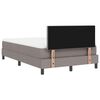 vidaXL Boxspringbett mit Matratze mit LED Taupe 120 x 200 cm Stoff