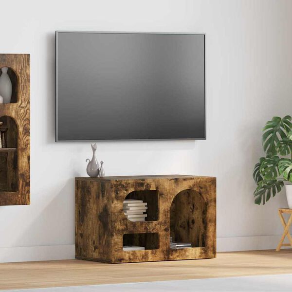vidaXL TV-Schr&auml;nk Ger&auml;ucherte Eiche 60 x 35 x 40 cm Holzwerkstoff