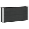 vidaXL Hochbeet Schwarz 150 x 30 x 72 cm WPC und Aluminium