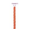 vidaXL Arbeitsseil Orange 6 mm 250 m Polypropylen