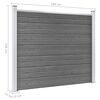 vidaXL Zaunelement Set WPC 699x146 cm Grau