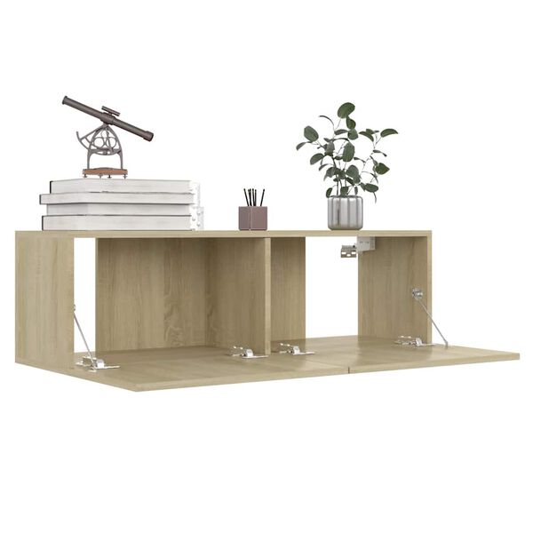 vidaXL TV-Schrank Sonoma-Eiche 100x30x30 cm Holzwerkstoff