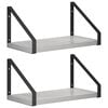 vidaXL Wandregale 2 stk. Betongrau 30 x 16 x 15,5 cm