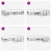 vidaXL Outdoor-Sofagarnitur mit Kissen 11 pcs Natur und Anthrazit