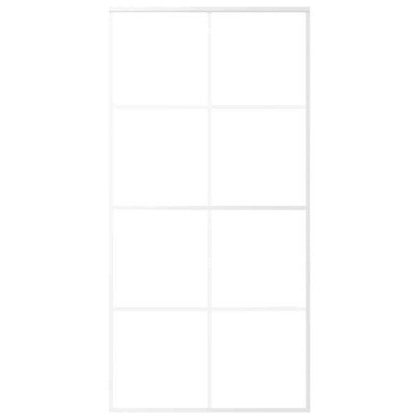 vidaXL Schiebet&uuml;r ESG Glas und Aluminium 102,5x205 cm Wei&szlig;