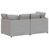 vidaXL Modulares Sofa mit Kissen Stoff Wolkengrau