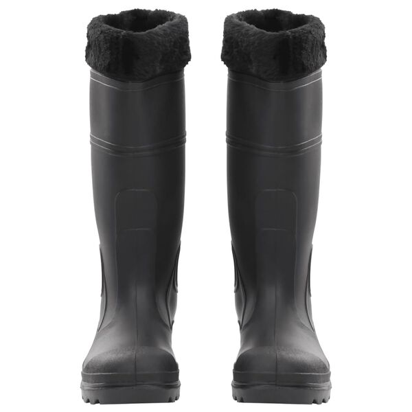 vidaXL Gummistiefel mit Herausnehmbarem Innenfutter Schwarz Gr. 39 PVC