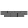 vidaXL Zaunelement 7 pcs WPC und Aluminium Grau