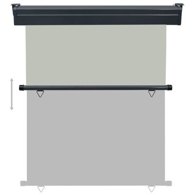 vidaXL Balkon-Seitenmarkise 140 × 250 cm Grau