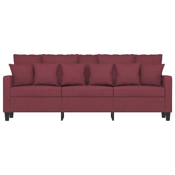 vidaXL 3-Sitzer-Sofa Weinrot 180 cm Stoff