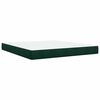vidaXL Boxspringbett mit Matratze Dunkelgr&uuml;n 180x200 cm Samt