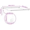 vidaXL Einziehbare Markise Mehrfarbig 300 x 250 cm