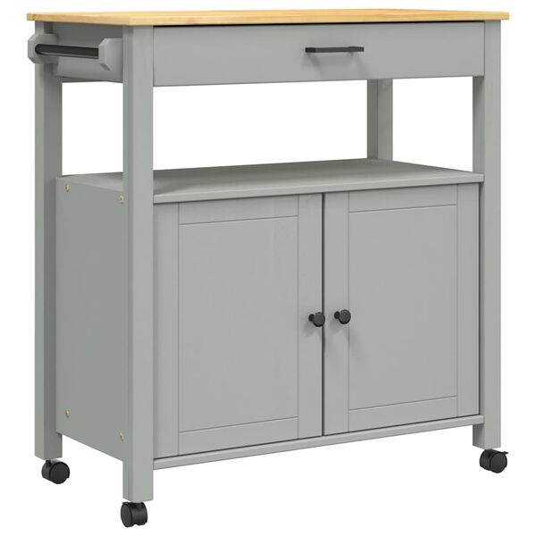 vidaXL K&uuml;chenwagen MONZA 84x40x88,5 cm Massivholz Kiefer