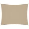 vidaXL Sonnensegel Oxford-Gewebe Rechteckig 4x5 m Beige