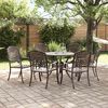 vidaXL Garten Essgruppe 7 pcs Bronze 90 x 90 x 75 cm Gussaluminium