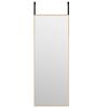 vidaXL T&uuml;rspiegel Golden 30x80 cm Glas und Aluminium