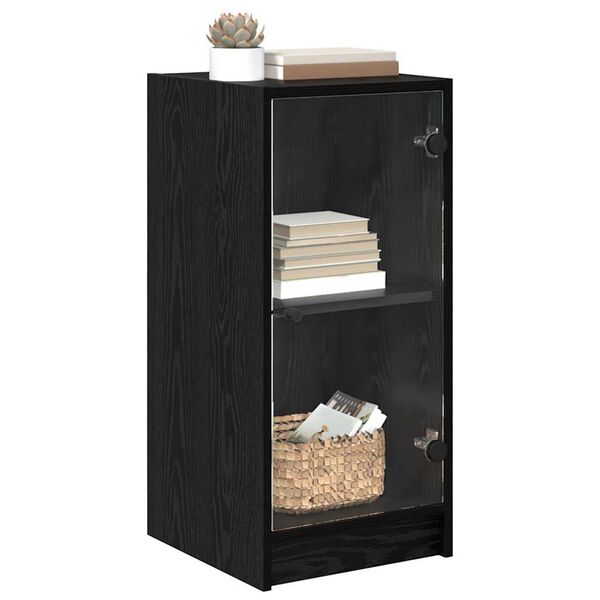 vidaXL Sideboard Schwarz Eichen-Optik 35 x 37 x 76 cm Holzwerkstoff