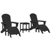 vidaXL Garten Lounge Möbel 3 pcs Schwarz 38 x 38 x 46cm Plastik