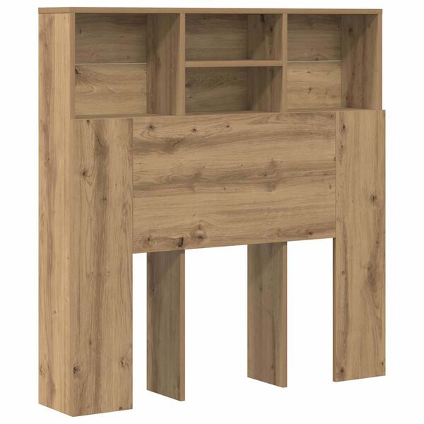 vidaXL Kopfteil Schrank mit Regal Artisan-Eiche 100 x 19 x 103,5 cm
