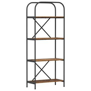 vidaXL B&uuml;cherregal 4 Ebenen 60 x 30 x 146 cm Holzwerkstoff Altholz