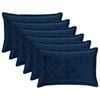 vidaXL Kissenbezug 6 stk. HOUTEN Marineblau 50 x 80 cm Flanell