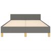 vidaXL Bettgestell ohne Matratze Dunkelgrau 120x190 cm Stoff