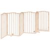 vidaXL Hundegitter mit T&uuml;r Faltbar 6 Paneele 300 cm Pappelholz