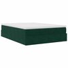vidaXL Ottoman-Bett mit Matratze Dunkelgr&uuml;n 140x190 cm Samt