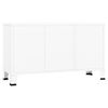 vidaXL Industrial Sideboard Wei&szlig; 105x35x62 cm Metall und Glas