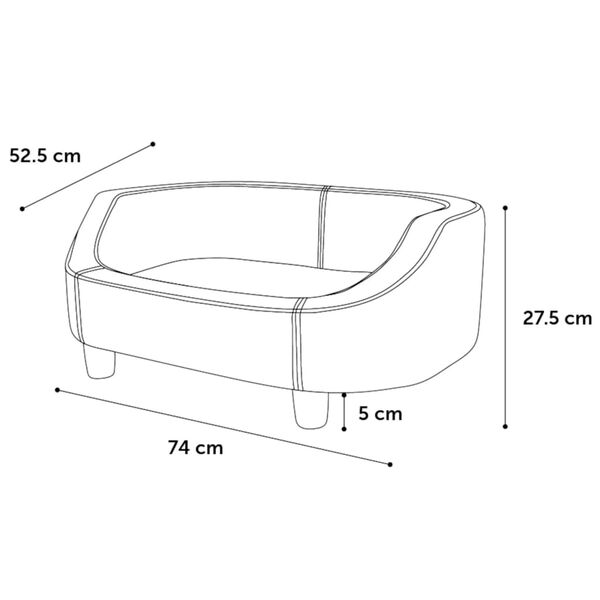 FLAMINGO Hundesofa Emerald Gr&uuml;n M 74x52,5x27,5 cm