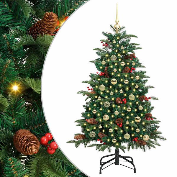 vidaXL K&uuml;nstlicher Weihnachtsbaum mit 150 LEDs mit St&auml;nder Gr&uuml;n 150 cm