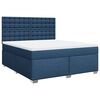 vidaXL Boxspringbett mit Matratze Blau 180x200 cm Stoff