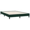 vidaXL Boxspringbett mit Matratze Dunkelgr&uuml;n 160x220 cm Samt