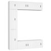 vidaXL 7-tlg. TV-Schrank-Set Wei&szlig; Holzwerkstoff