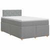 vidaXL Boxspringbett mit Matratze Hellgrau 120 x 190 cm Stoff