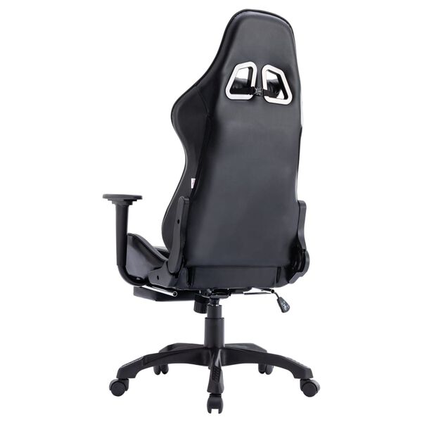 vidaXL Gaming-Stuhl mit Fu&szlig;st&uuml;tze Schwarz Kunstleder