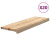 vidaXL Treppenstufen 20 Stk. Unbehandelt 80x25x2 cm Massivholz Eiche