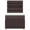 vidaXL Boxspringbett mit Matratze Dunkelbraun 80x200 cm Stoff