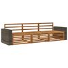 vidaXL Outdoor-Sofagarnitur 3 Stk. Natur Massivholz Akazie