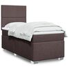 vidaXL Boxspringbett mit Matratze Dunkelbraun 100x200 cm Stoff