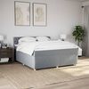 vidaXL Boxspringbett mit Matratze Hellgrau 180x200 cm Stoff