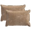 vidaXL Kissenbezug 2 stk. HOUTEN Braun 50 x 70 cm Chenille-Stoff