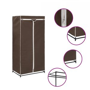 vidaXL Kleiderschrank Braun 75&times;50&times;160 cm